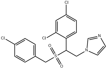 1H-Imidazole, 1-[2-[[(4-chlorophenyl)methyl]sulfonyl]-2-(2,4-dichlorophenyl)ethyl]- Struktur