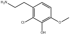 3-(2-Aminoethyl)-2-chloro-6-methoxyphenol Struktur