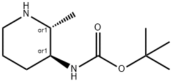 tert-butyl N-trans-2-methyl-3-piperidyl carbamate Struktur