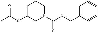 1-Piperidinecarboxylic acid, 3-(acetylthio)-, phenylmethyl ester Struktur