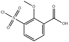 Benzoic acid, 3-(chlorosulfonyl)-2-methoxy- Struktur