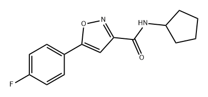 3-Isoxazolecarboxamide, N-cyclopentyl-5-(4-fluorophenyl)- Struktur