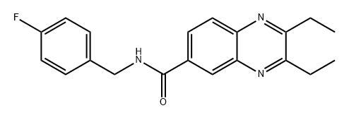 6-Quinoxalinecarboxamide, 2,3-diethyl-N-[(4-fluorophenyl)methyl]- Struktur