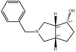 Cyclopenta[c]pyrrol-4-ol, octahydro-2-(phenylmethyl)-, (3aR,4R,6aS)-rel- Struktur