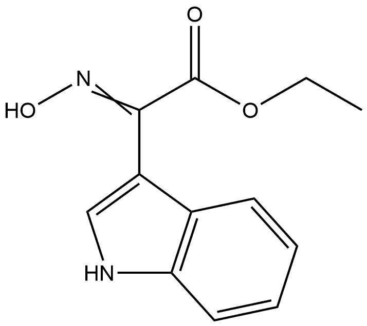 Ethyl (2Z)-(hydroxyimino)(1H-indol-3-yl)ethanoate Struktur