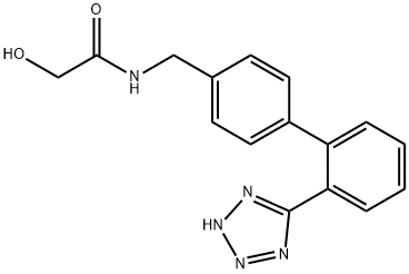 2-Hydroxy-N-[[2'-(2H-tetrazol-5-yl)[1,1'-biphenyl]-4-yl]methyl]acetamide Struktur