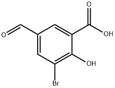 Benzoic acid, 3-bromo-5-formyl-2-hydroxy- Struktur