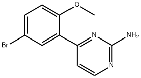 2-Pyrimidinamine, 4-(5-bromo-2-methoxyphenyl)- Struktur