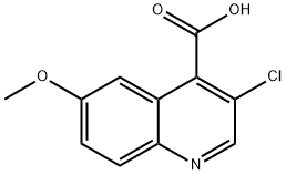 3-chloro-6-methoxyquinoline-4-carboxylic acid Struktur