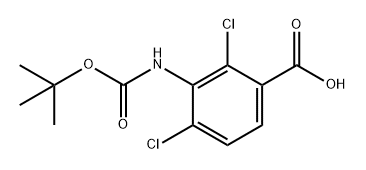 Benzoic acid, 2,4-dichloro-3-[[(1,1-dimethylethoxy)carbonyl]amino]- Struktur