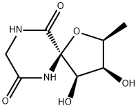 (2S,3S,4R,5R)-3,4-Dihydroxy-2-methyl-1-oxa-6,9-diazaspiro[4.5]decane-7,10-dione Struktur