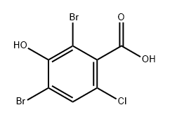 Benzoic acid, 2,4-dibromo-6-chloro-3-hydroxy- Struktur