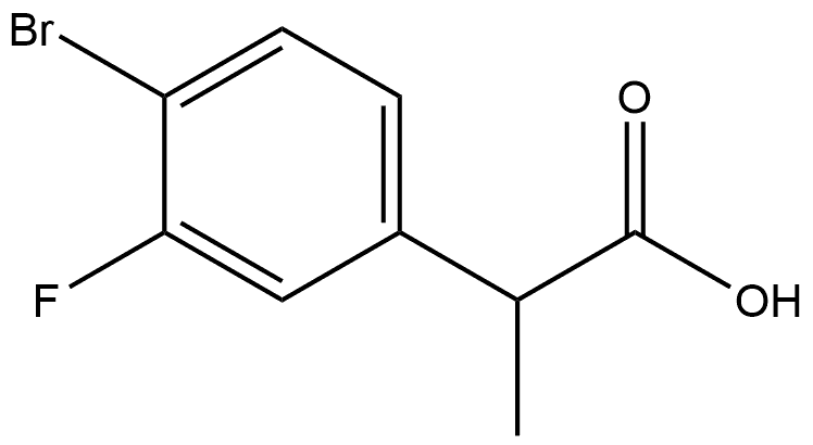 Benzeneacetic acid, 4-bromo-3-fluoro-α-methyl- Struktur