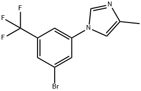 1H-Imidazole, 1-[3-bromo-5-(trifluoromethyl)phenyl]-4-methyl- Struktur