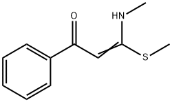 2-Propen-1-one, 3-(methylamino)-3-(methylthio)-1-phenyl- Struktur