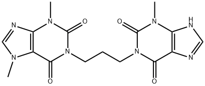 1H-Purine-2,6-dione, 3,7-dihydro-3,7-dimethyl-1-[3-(2,3,6,9-tetrahydro-3-methyl-2,6-dioxo-1H-purin-1-yl)propyl]- Struktur