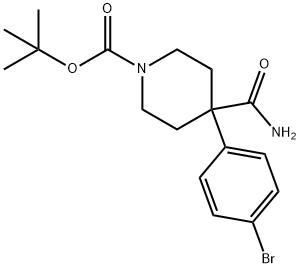 1-Piperidinecarboxylic acid, 4-(aminocarbonyl)-4-(4-bromophenyl)-, 1,1-dimethylethyl ester