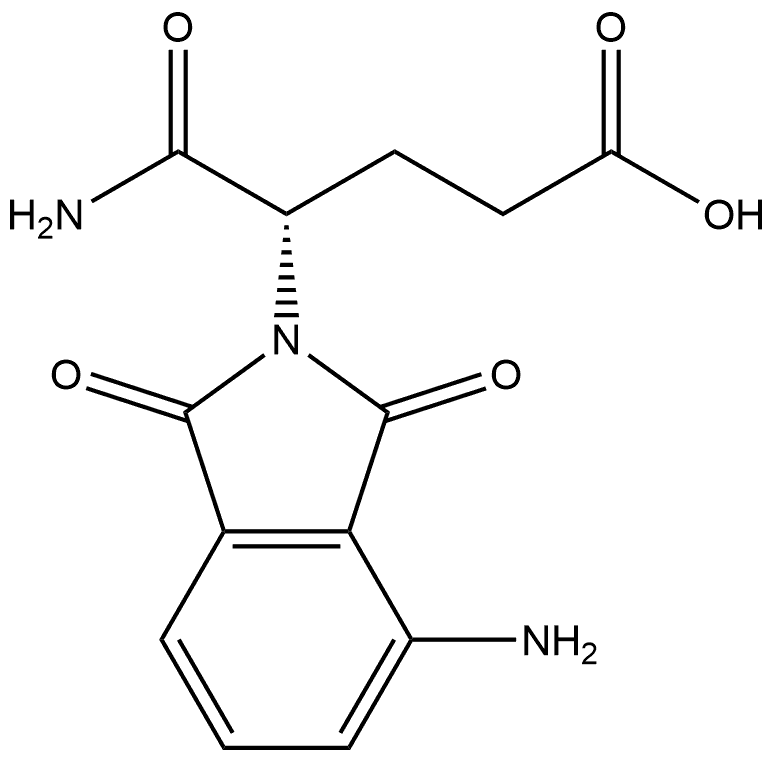 2H-Isoindole-2-butanoic acid, 4-amino-γ-(aminocarbonyl)-1,3-dihydro-1,3-dioxo-, (γS)- Struktur