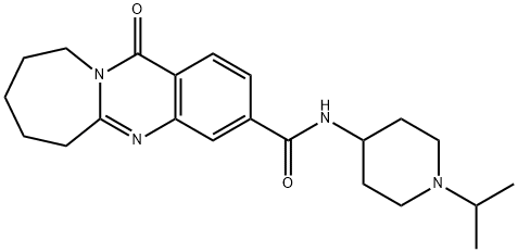 Azepino[2,1-b]quinazoline-3-carboxamide, 6,7,8,9,10,12-hexahydro-N-[1-(1-methylethyl)-4-piperidinyl]-12-oxo- Struktur