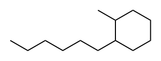 Cyclohexane, 1-hexyl-2-methyl- Struktur