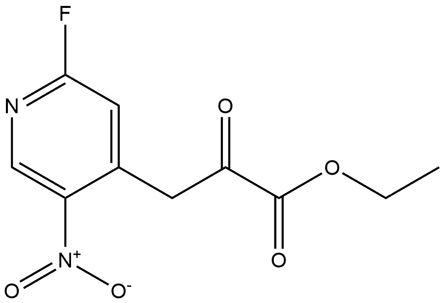 4-Pyridinepropanoic acid, 2-fluoro-5-nitro-α-oxo-, ethyl ester Struktur