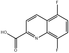 2-Quinolinecarboxylic acid, 5,8-difluoro- Struktur