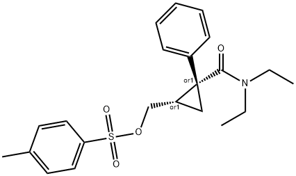 (1R,2S)-rel-N,N-Diethyl-2-[[[(4-methylphenyl)sulfonyl]oxy]methyl]-1-phenyl-cyclopropanecarboxamide Struktur