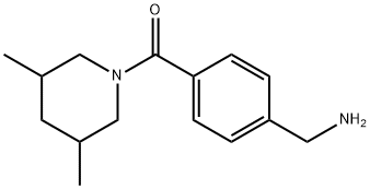 Methanone, [4-(aminomethyl)phenyl](3,5-dimethyl-1-piperidinyl)- Struktur