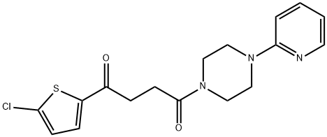 1,4-Butanedione, 1-(5-chloro-2-thienyl)-4-[4-(2-pyridinyl)-1-piperazinyl]- Struktur