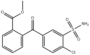 Benzoic acid, 2-[3-(aminosulfonyl)-4-chlorobenzoyl]-, methyl ester Struktur