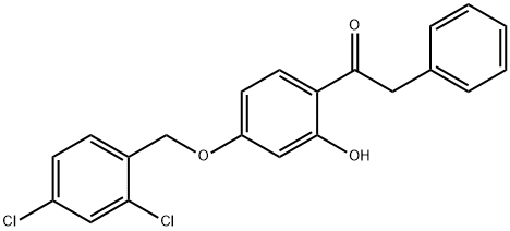 JR-6992, 1-(4-(2,4-Dichlorobenzyloxy)-2-hydroxyphenyl)-2-phenylethanone, 97% Struktur