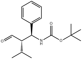 Carbamic acid, N-[(1S,2S)-2-formyl-3-methyl-1-phenylbutyl]-, 1,1-dimethylethyl ester Struktur