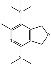 Furo[3,4-c]pyridine, 1,3-dihydro-6-methyl-4,7-bis(trimethylsilyl)- Struktur