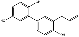 [1,1'-Biphenyl]-2,4',5-triol, 3'-(2-propen-1-yl)- Struktur