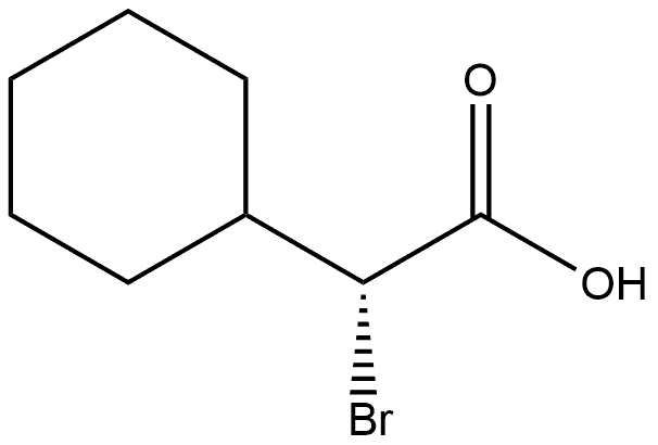 Cyclohexaneacetic acid, α-bromo-, (αR)- Struktur