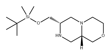 Pyrazino[2,1-c][1,4]oxazine, 7-[[[(1,1-dimethylethyl)dimethylsilyl]oxy]methyl]octahydro-, (7S,9aS)- Struktur