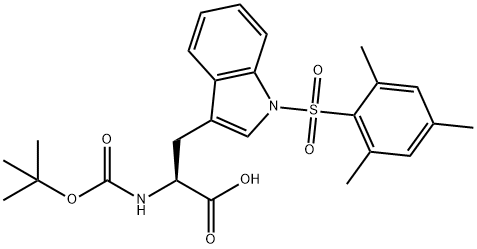 N-α-(t-Butoxycarbonyl)-1-(2-mesitylenesulfonyl)-L-tryptophan Struktur