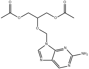 1,3-Propanediol, 2-[(2-amino-9H-purin-9-yl)methoxy]-, 1,3-diacetate Struktur