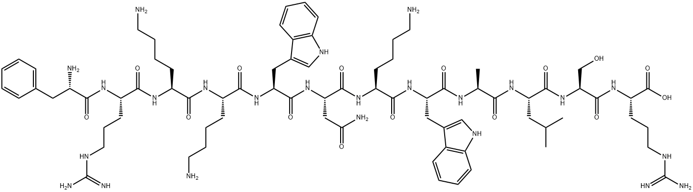 L-Arginine, L-phenylalanyl-L-arginyl-L-lysyl-L-lysyl-L-tryptophyl-L-asparaginyl-L-lysyl-L-tryptophyl-L-alanyl-L-leucyl-L-seryl- Struktur