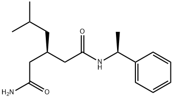 Pentanediamide, 3-(2-methylpropyl)-N1-[(1S)-1-phenylethyl]-, (3R)- Struktur