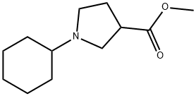 3-Pyrrolidinecarboxylic acid, 1-cyclohexyl-, methyl ester Struktur