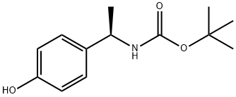 Carbamic acid, N-[(1R)-1-(4-hydroxyphenyl)ethyl]-, 1,1-dimethylethyl ester Struktur