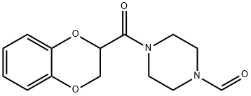 1-Piperazinecarboxaldehyde, 4-[(2,3-dihydro-1,4-benzodioxin-2-yl)carbonyl]- Struktur