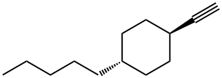 Cyclohexane, 1-ethynyl-4-pentyl-, trans- Struktur