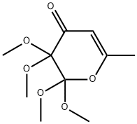 4H-Pyran-4-one, 2,3-dihydro-2,2,3,3-tetramethoxy-6-methyl- Struktur