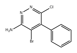 3-Pyridazinamine, 4-bromo-6-chloro-5-phenyl- Struktur