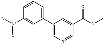 Methyl 5-(3-nitrophenyl)-3-pyridinecarboxylate Struktur