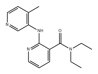 3-Pyridinecarboxamide, N,N-diethyl-2-[(4-methyl-3-pyridinyl)amino]- Struktur