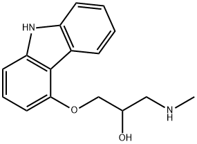 2-Propanol, 1-(9H-carbazol-4-yloxy)-3-(methylamino)- Struktur