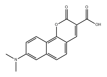 2H-Naphtho[1,2-b]pyran-3-carboxylic acid, 8-(dimethylamino)-2-oxo- Struktur